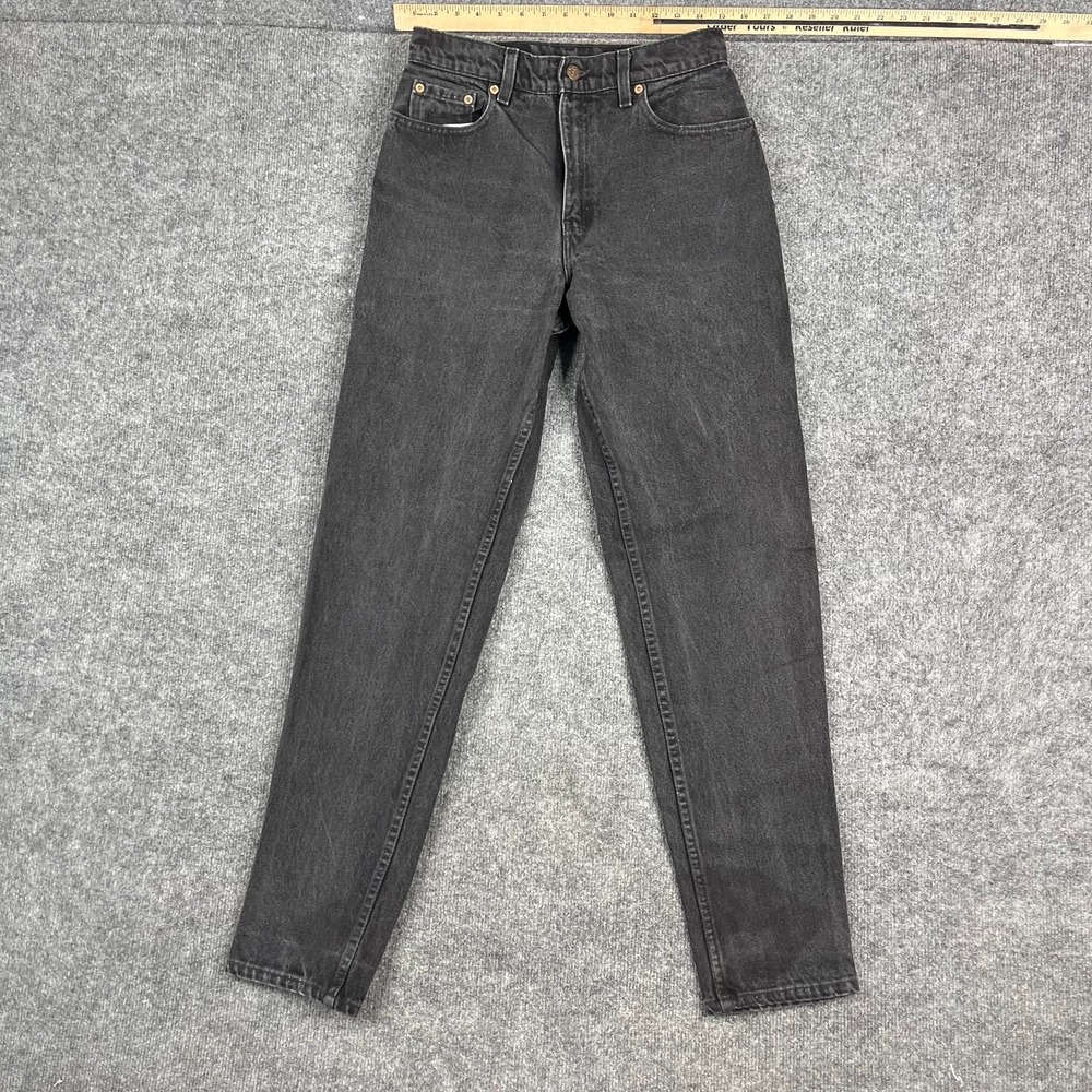 Levis 511 Jeans Womens Size 8 Long Black Slim Fit Tapered Stretch‎ Denim Casual